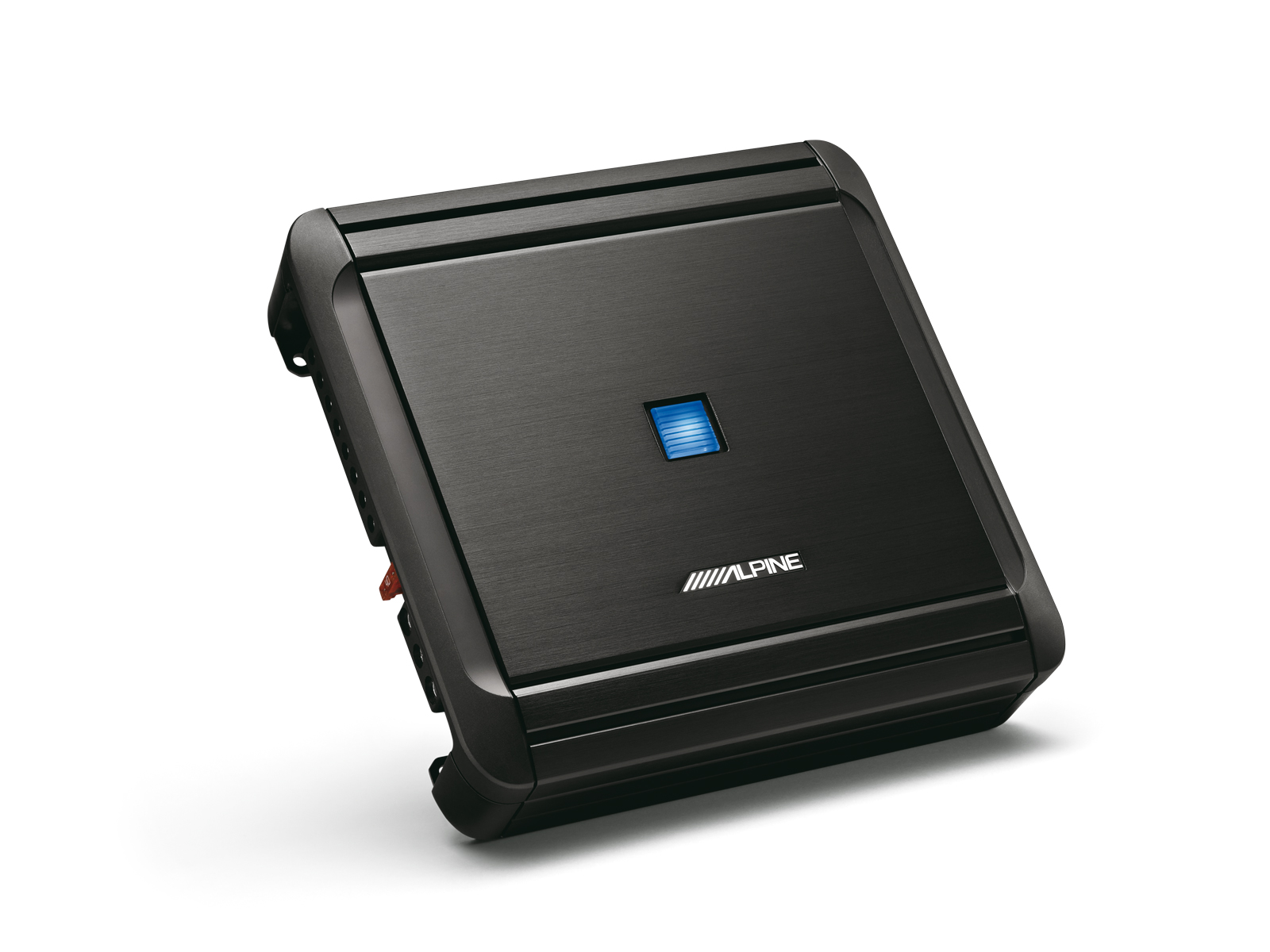 Alpine MRV-F300 4-channel amplifier top panel and controls