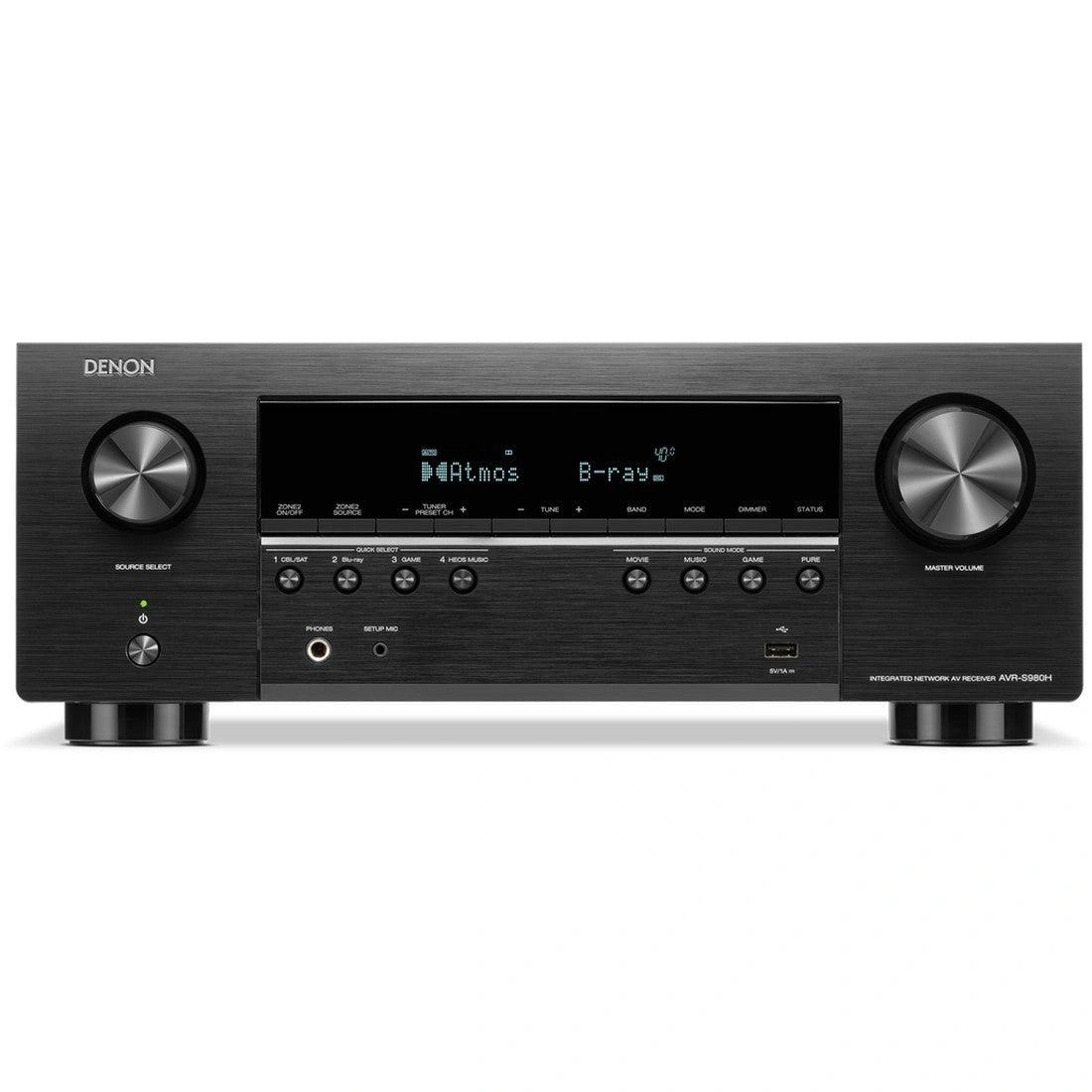 Denon AVR-S980H 7.2-channel AV receiver front panel